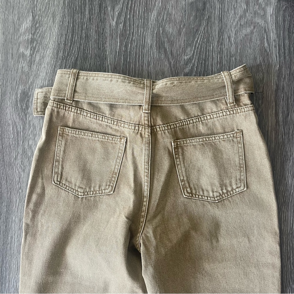 Cider Tan Belted Flare Jeans - Picture 8 of 8